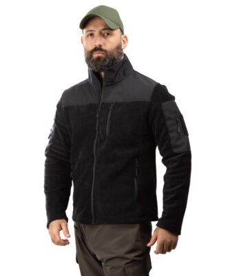 Hovergym Softshell Garnili Taktik Outdoor Polar Siyah