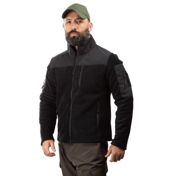 Hovergym Softshell Garnili Taktik Outdoor Polar Siyah